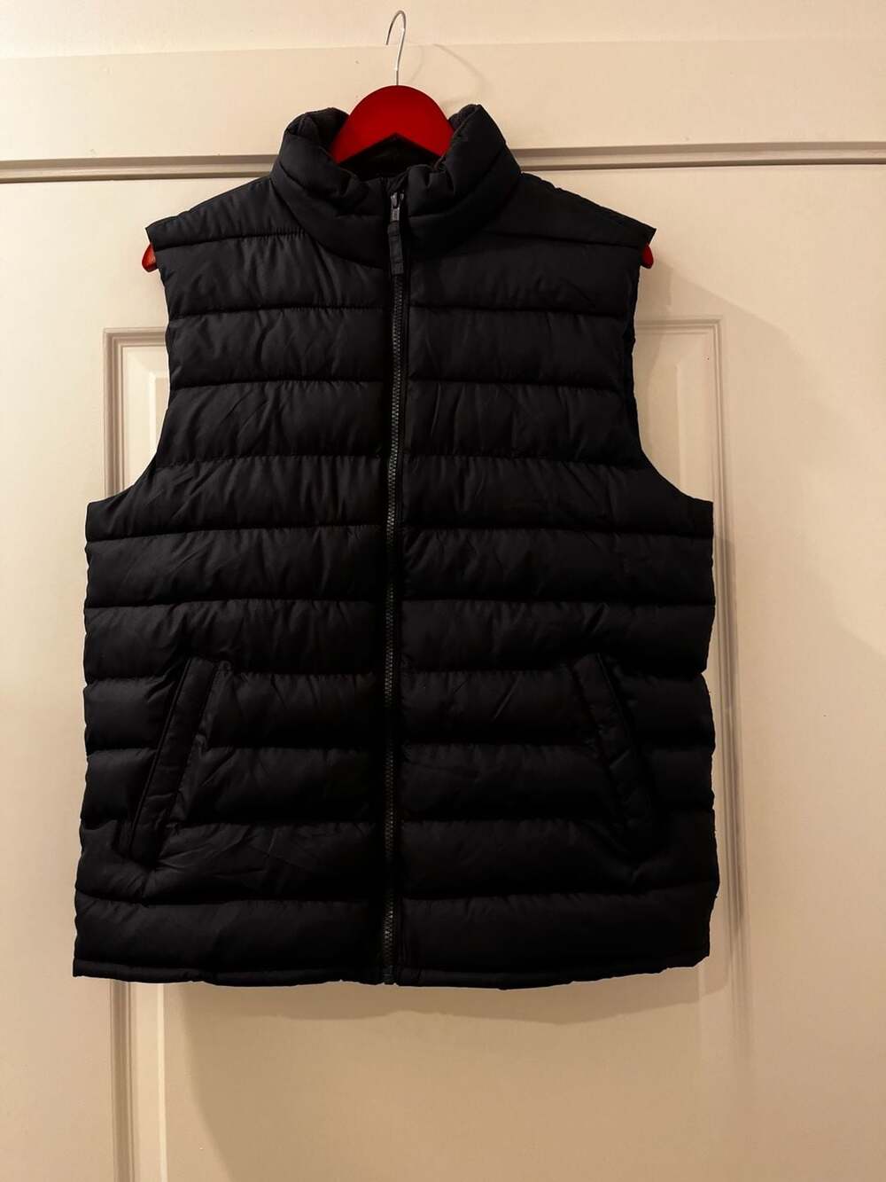 Old Navy Men's Quilted Puffer Mock Neck Full Zip Vest Size M Navy